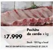Disco Pechito de cerdo oferta