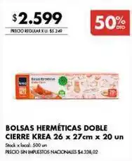 Disco Krea - bolsas herméticas doble cierre krea oferta