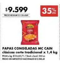Disco Mc cain - papas congeladas oferta