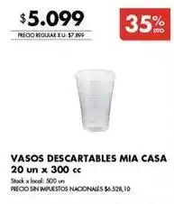Disco Vasos descartables oferta