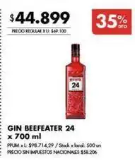 Disco Beefeater - gin beefeater 24 oferta