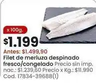 Filet de merluza despindo fresco/congelado cod. 17834-39688(1)