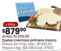 Primera marca - queso cremoso
