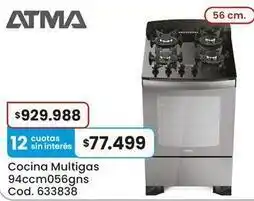 Coto Atma - cocina multigas 94ccm056gns oferta