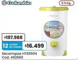 Columbia - secarropas hts5504 cod. 492660
