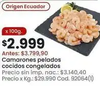 Coto Origen - camarones pelados cocidos congelados cod. 92064(1) oferta