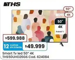 Coto Smart tv led 50 4k ths50uhd26gs cod. 624084 oferta