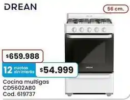 Coto Drean - cocina multigas cd5602ab0 cod. 619737 oferta