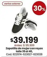 Coto Zapatilla de mujer con rayas oferta