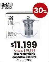Coto Tetera de vidrio con filtro, 800 ml. cod. 511968 oferta