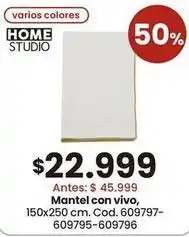 Coto Mantel con vivo, 150x250 cm. cod. 609797-609795-609796 oferta