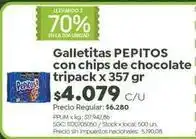 Jumbo Pepitos - galletitas pepitos con chips de chocolate tripack oferta