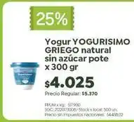 Jumbo Yogurísimo - yogur griego natural sin azúcar pote x 300 gr oferta