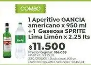 Jumbo Gancia - aperitivo americano + gaseosa lima limón oferta