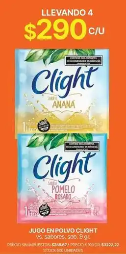Clight - jugo en polvo