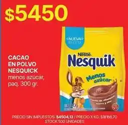 Supermercados Vea Nesquik - cacao en polvo oferta
