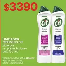 Supermercados Vea Cif - limpiador cremoso multiuso oferta
