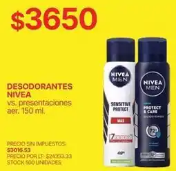 Supermercados Vea Nivea - desodorantes oferta