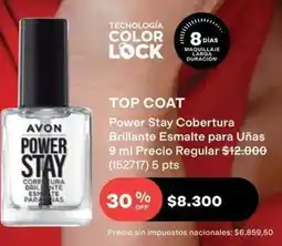 Avon Avon - power stay cobertura brillante esmalte para uñas oferta