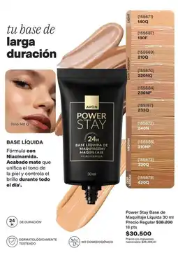 Avon Avon - power stay base líquida de larga duración maquillaje oferta