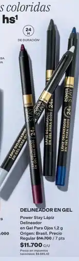 Avon Avon - delineador en gel power stay lápiz oferta
