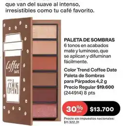Avon Avon - color trend coffee date paleta de sombras para párpados oferta
