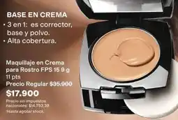 Avon Base en crema oferta
