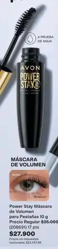 Avon Avon - power stay máscara de volumen para pestañas 10 g oferta