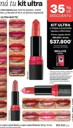 Avon Avon - kit ultra 3 tonos a elección oferta