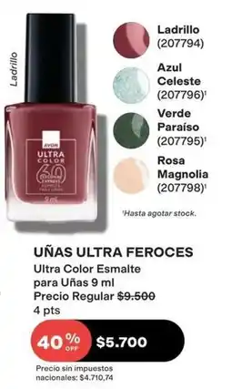 Avon Avon - ultra color esmalte para uñas oferta