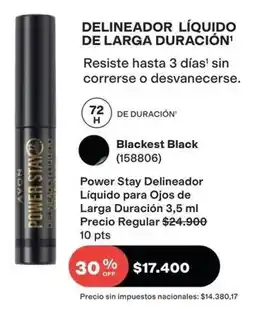 Avon Avon - power stay delineador líquido para ojos de larga duración 3,5 ml (158806) oferta