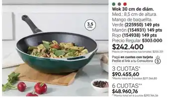 Rojo - wok 30 cm de diám