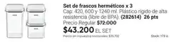 Avon Set de frascos herméticos x 3 (282614) oferta