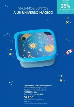Avon Contenedor cuadrado universo oferta