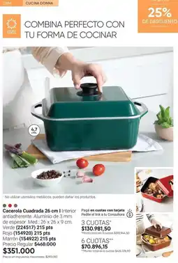 Avon Mm - cacerola cuadrada 26 cm oferta