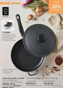 Avon Sartén 26 cm diám. con tapa oferta