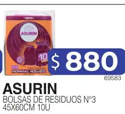 Masivos Asurin bolsas de residuos n°3 oferta