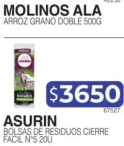 Masivos Asurin bolsas de residuos cierre facil n°5 20u oferta
