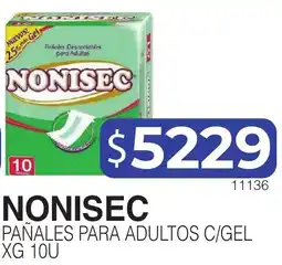 Masivos Nonisec pañales para adultos c/gel oferta