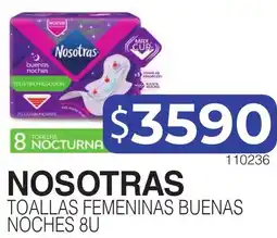 Masivos Nosotras toallas femeninas buenas noches 8u oferta