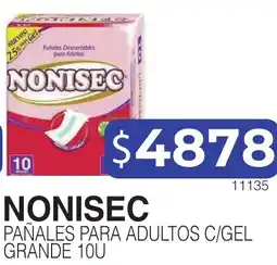 Masivos Nonisec pañales para adultos c/gel oferta