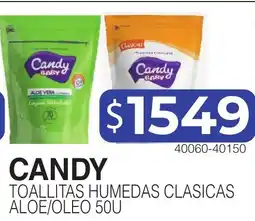 Masivos Candy toallitas humedas classicas aloe/oleo oferta