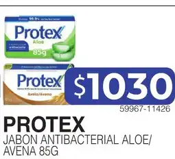 Masivos Protex jabon antibacterial aloe/avena 85g oferta