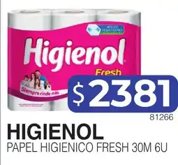 Masivos Higienol papel higienico fresh oferta