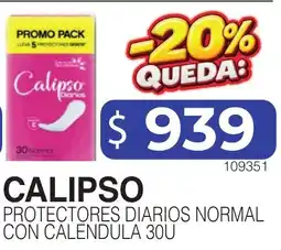 Masivos Calipso protectores diarios normal con calendula 30u oferta