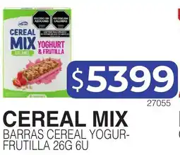 Masivos Cereal mix barras cereal yogur-frutilla oferta