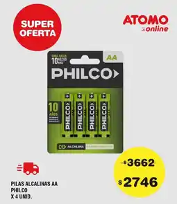 Atomo Conviene Philco - pilas alcalinas aa oferta