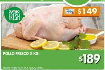 Jumbo Pollo fresco x kg oferta