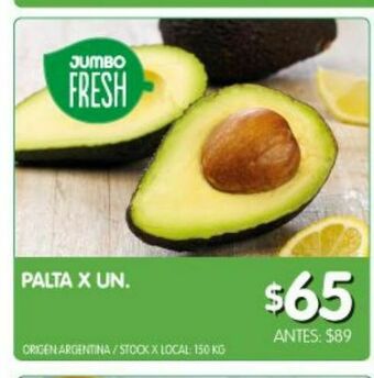 Jumbo Palta x un oferta