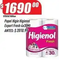 Supermercados Comodin Higienol - papel higie export fresh 4x30mt oferta
